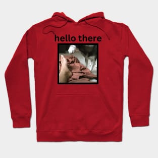 Funny Husky Dog Sniffing Foot Hello There Hoodie